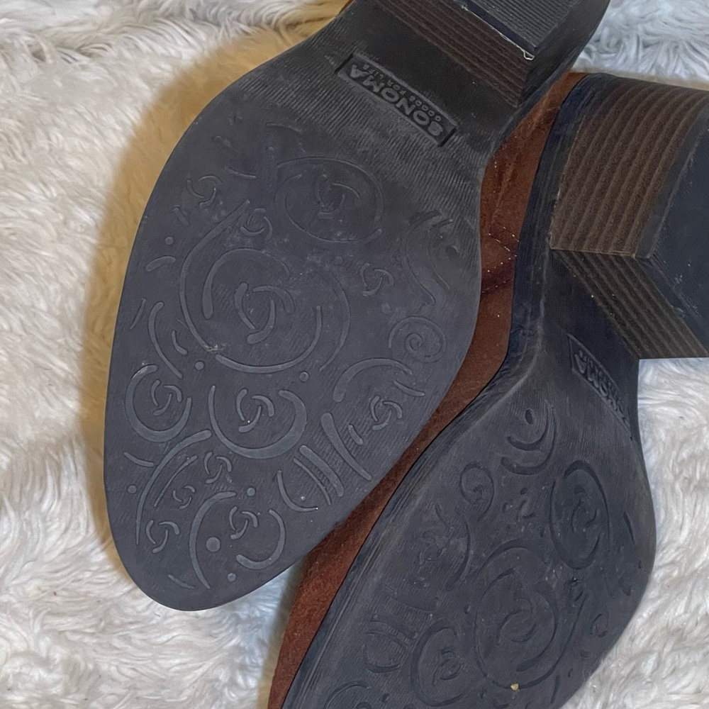Sonoma women’s Brown ankle leather boots size 10 - Picture 7 of 7